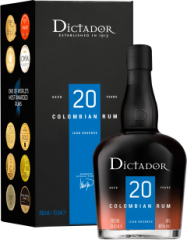 Dictador 20 ron v kartniku - pokoden obal 40% 0,7l