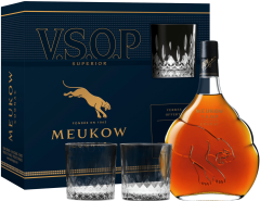 Meukow VSOP Superior + 2 pohre - pokoden 40% 0,7l