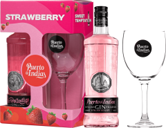 Puerto de Indias Strawberry + 1 pohr - pokoden obal 37,5% 0,7l (darekov balenie 1 pohr)