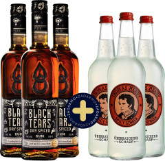 Set 3x Black Tears Dry Spiced Rum + 3x Thomas Henry Ginger Beer 0,75l zadarmo (set 3 x 0.7 l, 3 x 0.75 l)