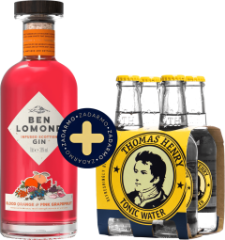 Set Ben Lomond Blood Orange & Pink Grapefruit Gin + 4 pack Thomas Henry Tonic Water zadarmo (set 1 x 0.7 l, 1 x 0.8 l)