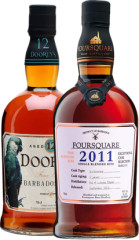 Set Foursquare 2011 Cask Strength + Doorly's 12 ron (set 1 x 0.7 l, 1 x 0.7 l)