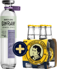 Set GinRaw Lavender Gin + 4 pack Thomas Henry Tonic Water zadarmo (set 1 x 0.7 l, 1 x 0.8 l)