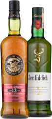 Set Loch Lomond 12 ron + Glenfiddich 12 ron 1,4l (set 1 x 0.7 l, 1 x 0.7 l)