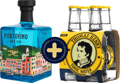 Set Portofino Dry Gin +  4 Pack Thomas Henry Tonic Water Zadarmo (set 1 x 0.5 l, 1 x 0.8 l)