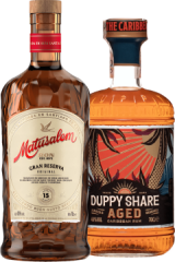 Set The Duppy Share Aged Caribbean Rum + Matusalem Gran Reserva 15 1,4l (set 1 x 0.7 l, 1 x 0.7 l)